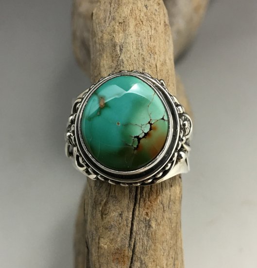 Navajo Fritson Toledo Natural Royston Turquoise Ring - 練馬のインディアンジュエリー・雑貨のお店  Little Pinetree Trading Post