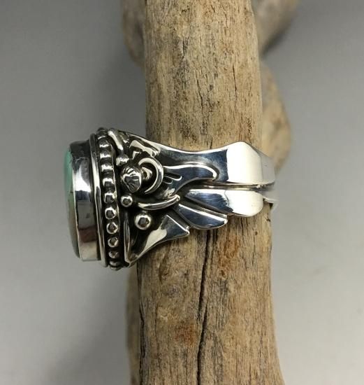 Navajo Fritson Toledo Natural Royston Turquoise Ring - 練馬
