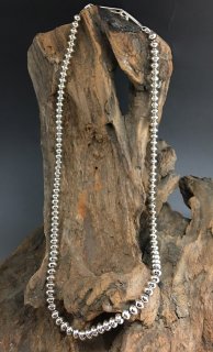 Navajo Sandra Zambroano Silver Beads Necklace