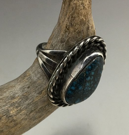 Navajo Natural Lander Blue Turquoise '70,s Vintage Ring -  練馬のインディアンジュエリー・雑貨のお店 Little Pinetree Trading Post