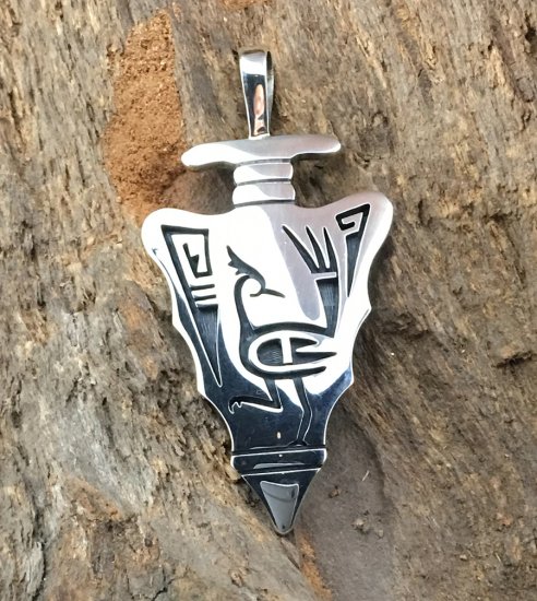 Hopi Arther Lomayestewa Overlay Pendant - 練馬のインディアンジュエリー・雑貨のお店 Little  Pinetree Trading Post