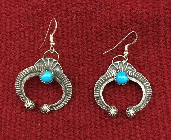 Navajo Kevin Billah Turquoise Naja Earrings - 練馬のインディアン