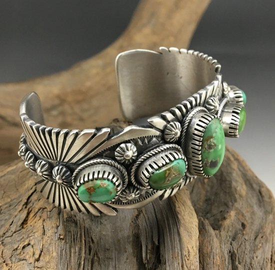 Navajo Raymond Bennett Carico Lake Turquoise Cuff Bracelet -  練馬のインディアンジュエリー・雑貨のお店 Little Pinetree Trading Post