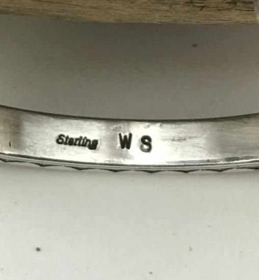 Navajo Wylie Secatero Hand Stamped Silver Cuff Bracelet