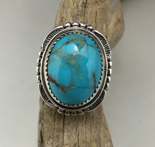 Navajo Will Denetdale Kingman Turquoise Ring