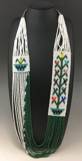 Navajo Rena Charles Tree Of Life Rug Pattern Beaded Necklace