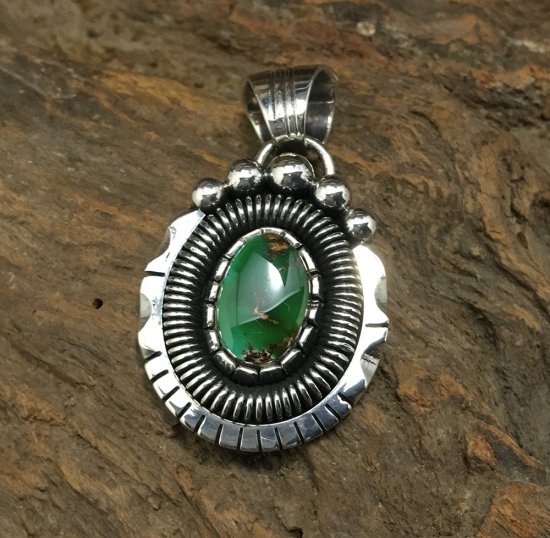 Navajo Derrick Gordon Royston Turquoise Pendant - 練馬のインディアンジュエリー・雑貨のお店  Little Pinetree Trading Post