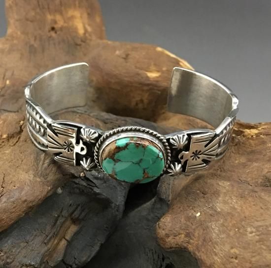 Navajo Andy Cadman Royston Turquoise Cuff Bracelet - 練馬の