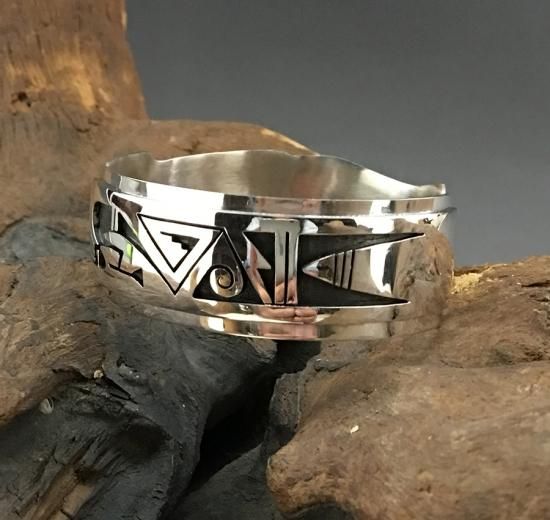 HOPI Berra Tawahongva オーバーレイ バングル Hopi Berra Tawahongva Overlay Bracelet - 練馬のインディアン