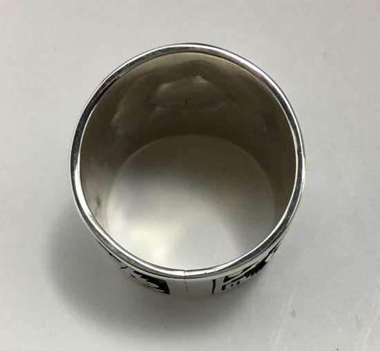 Hopi Berra Tawahongva Overlay Ring - 練馬のインディアン