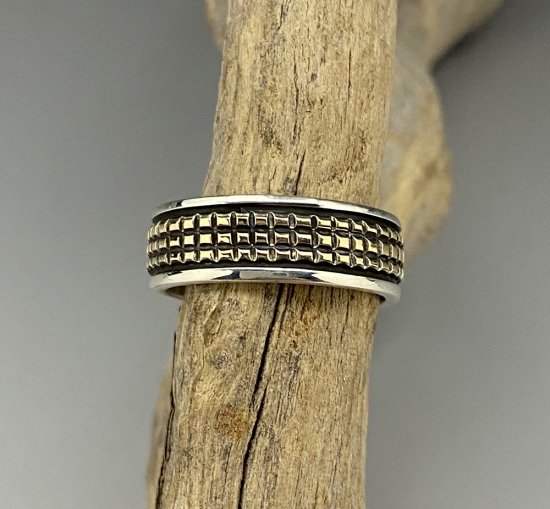 Navajo Bruce Morgan 14K & Silver Ring - 練馬のインディアン