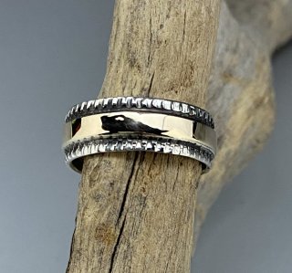 Navajo Bruce Morgan 14K & Silver Ring
