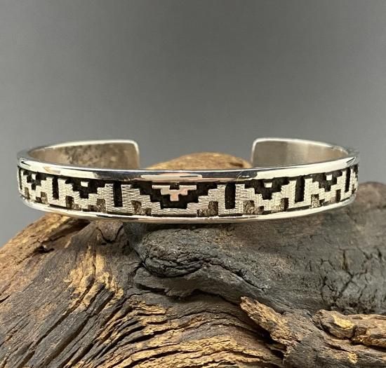 Navajo Dan Jackson Rug Design Cuff Bracelet - 練馬のインディアン ...