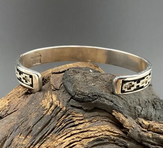 Navajo Dan Jackson Rug Design Cuff Bracelet - 練馬の
