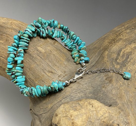 Mary Salazar Two Strands Turquoise Bracelet - 練馬のインディアン