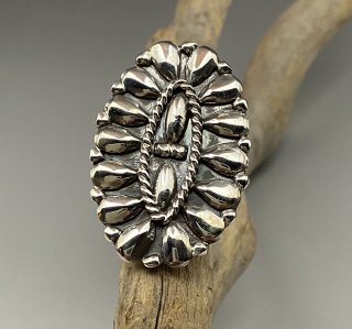 Navajo Melvin Francis Silver Cluster Ring