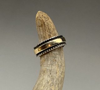 Navajo Bruce Morgan Silver & 14k Ring