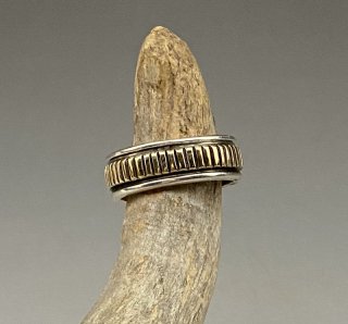 Navajo Bruce Morgan Silver & 14k Ring
