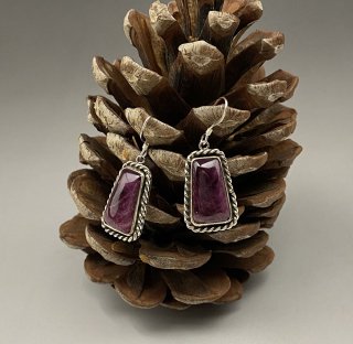 Navajo Robin Tsosie Spiny Oyster Earrings