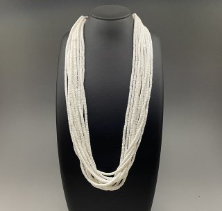 Santo Domingo Ramona Bird 10 Strand White Sell Necklace & Earrings Set