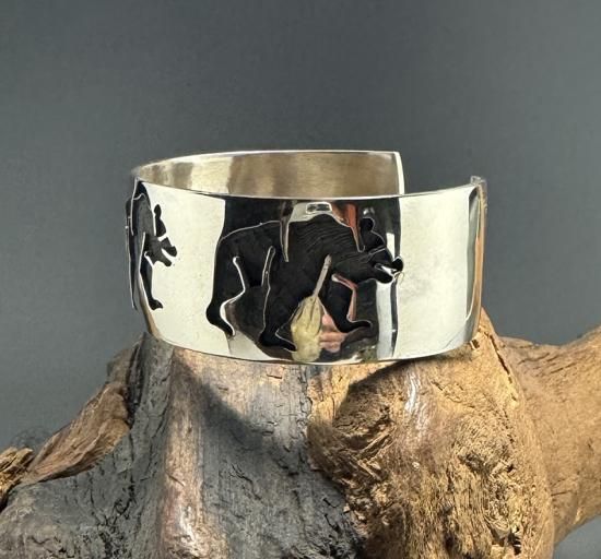 Hopi Silver bracelet Steward Tewawina