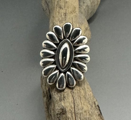 Navajo Thomas Jim Silver Cluster Ring - 練馬のインディアンジュエリー・雑貨のお店 Little  Pinetree Trading Post