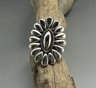 Navajo Thomas Jim Silver Cluster Ring