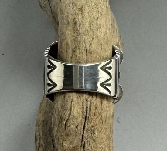 Navajo Thomas Jim Silver Cluster Ring - 練馬のインディアン Navajo Thomas Jim Silver Cluster Ring - 練馬のインディアン