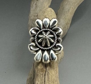 Navajo Thomas Jim Silver Cluster Ring