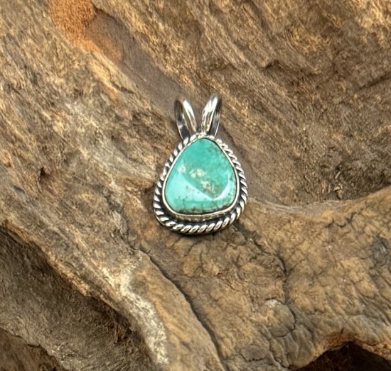 Navajo Robin Tsosie Dry Creek Turquoise Pendant - 練馬のインディアンジュエリー・雑貨のお店  Little Pinetree Trading Post