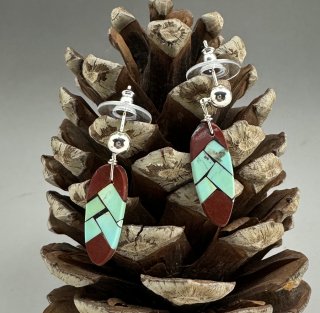 Santo Domingo Charlotte Reano Shell Inlay Earrings