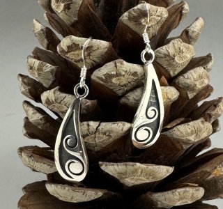 Hopi Darren Seweyestewa Overlay Earrings