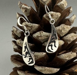 Hopi Darren Seweyestewa Overlay Earrings