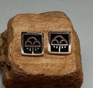 Hopi Dorothy Kyasyousie Overlay Earrings