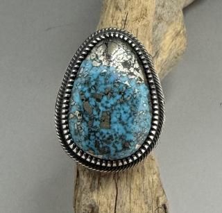 Navajo Floyd Parkhurst Persian Turquoise Ring