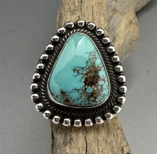 Navajo Terry Martinez Pilot Mountain Turquoise Ring