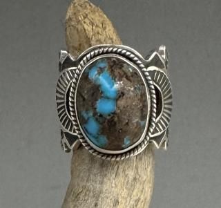 Navajo Bo Reeves Persian Turquoise Ring