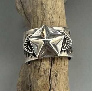 Navajo Sunshine Reeves Star & Stamped Ring