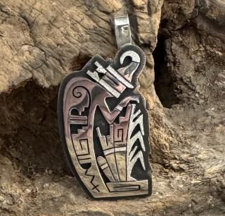 Hopi Berra Tawahongva Overlay Pendant