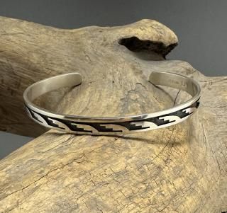 Hopi Lucion Koinva Overlay Cuff Bracelet