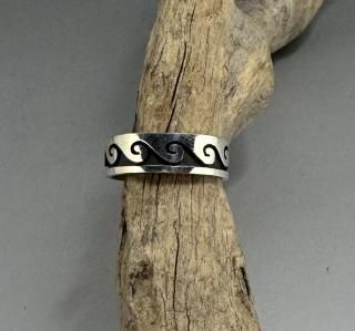 Hopi Pat Tewawina Overlay Ring