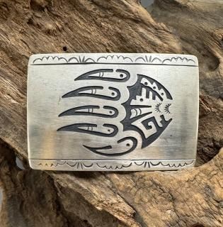 Navajo Ralph Bia Jr. Overlay Belt Buckle