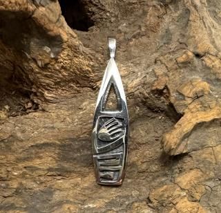 Hopi Willis Humeyestewa Overlay Pendant