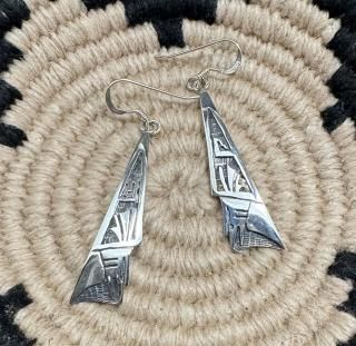Hopi Willis Humeyestewa Overlay Earrings