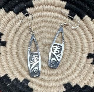 Hopi Willis Humeyestewa Overlay Earrings