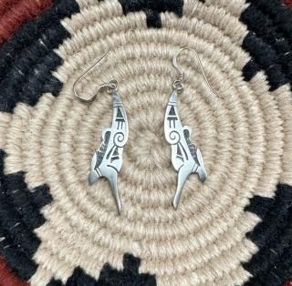 Hopi Willis Humeyestewa Overlay Earrings