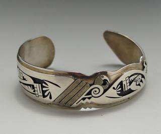Hopi Berra Tawahongva Overlay Bracelet