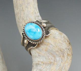 Navajo Joey Allen Kingman Turquoise Ring