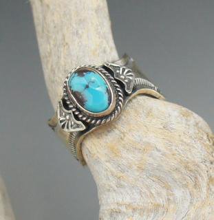 Navajo Joey Allen Bisbee Turquoise Ring