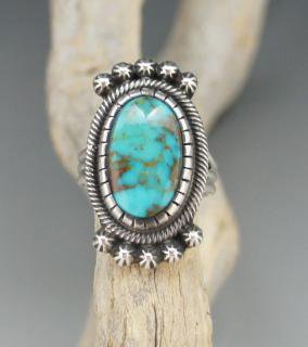 Navajo Leon Martinez Natural Royston Turquoise Ring